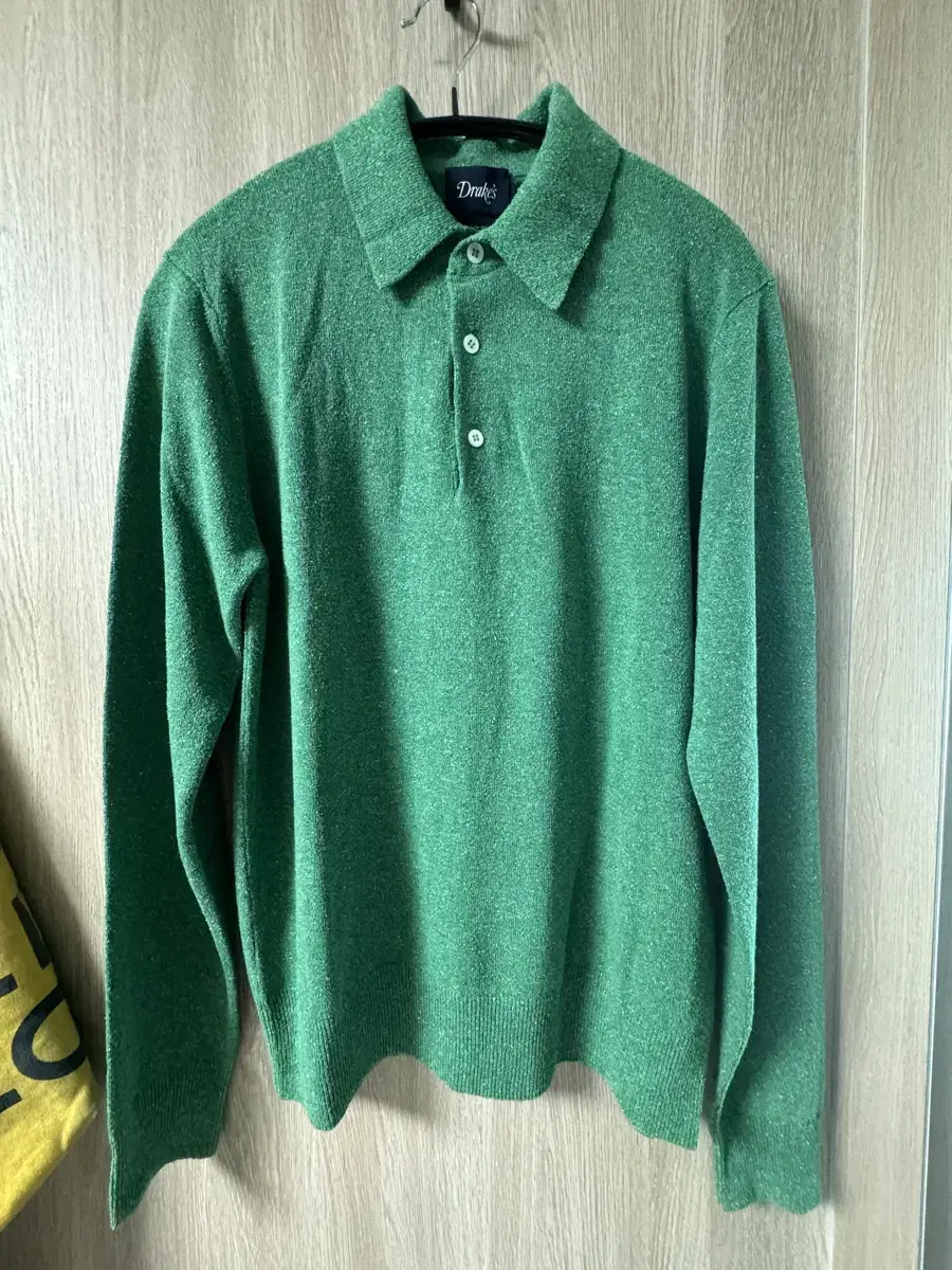 드레익스 Bright Green Knitted Silk Long-Slee